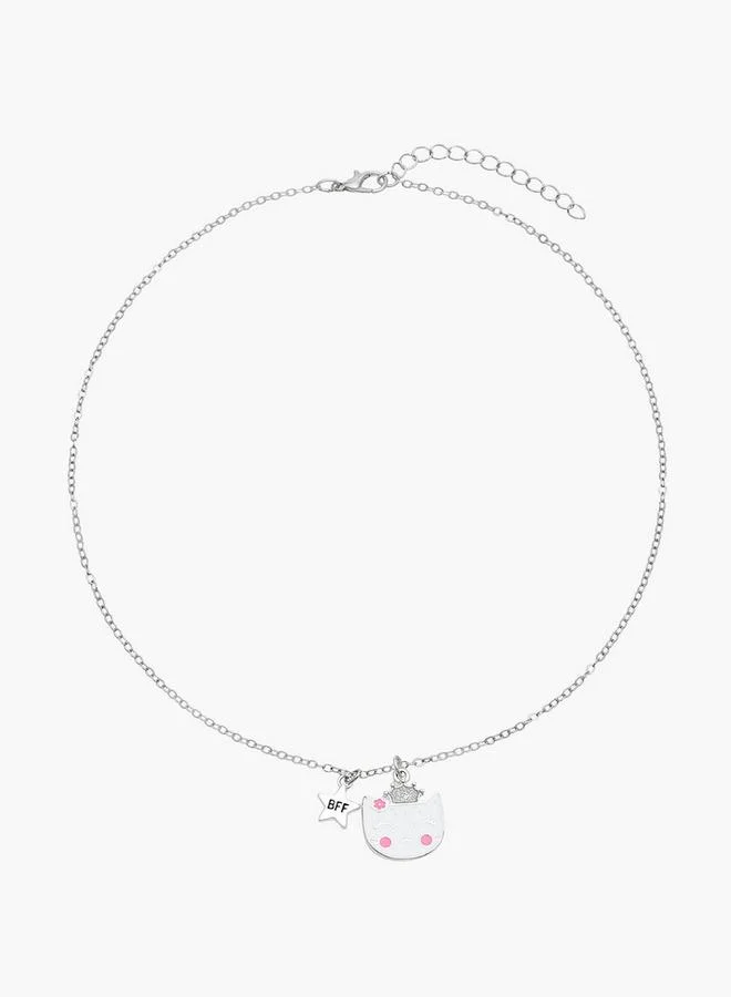 Flora Bella By Shoexpress Cat Pendant Bff Necklace - Set Of 2